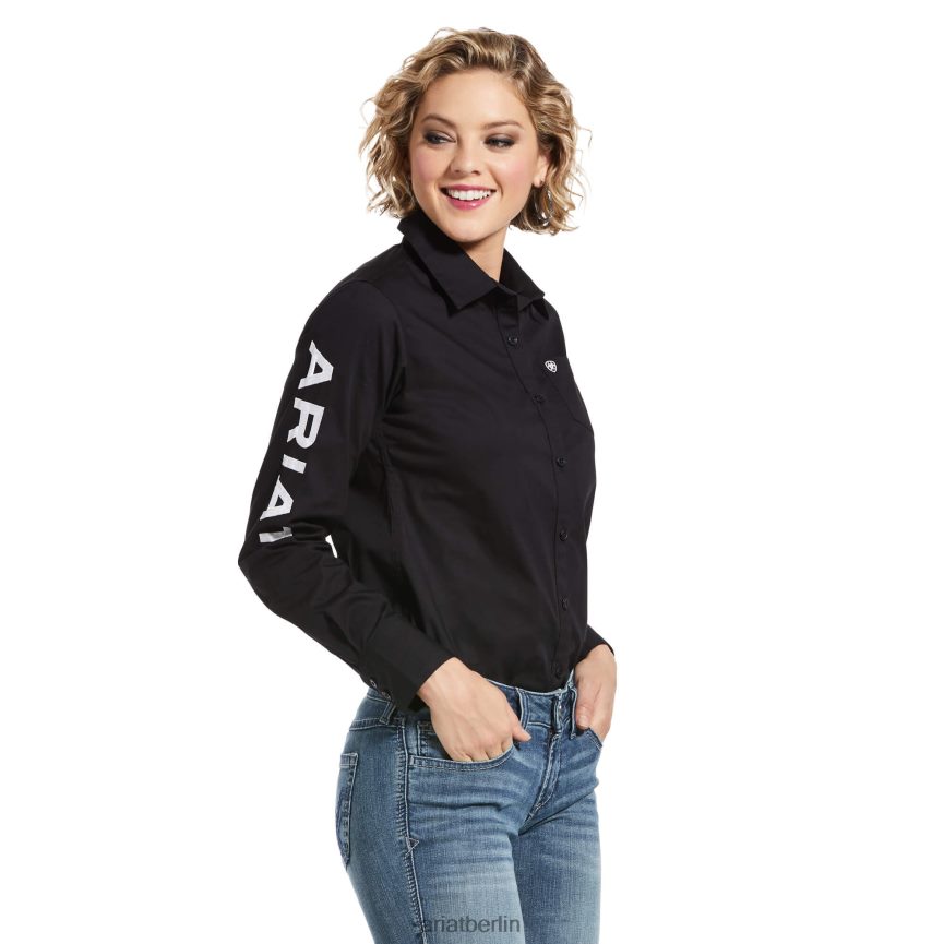 Ariat Team Kirby Stretch-Shirt Frauen P4JJPR2777 Schwarz Spitzen