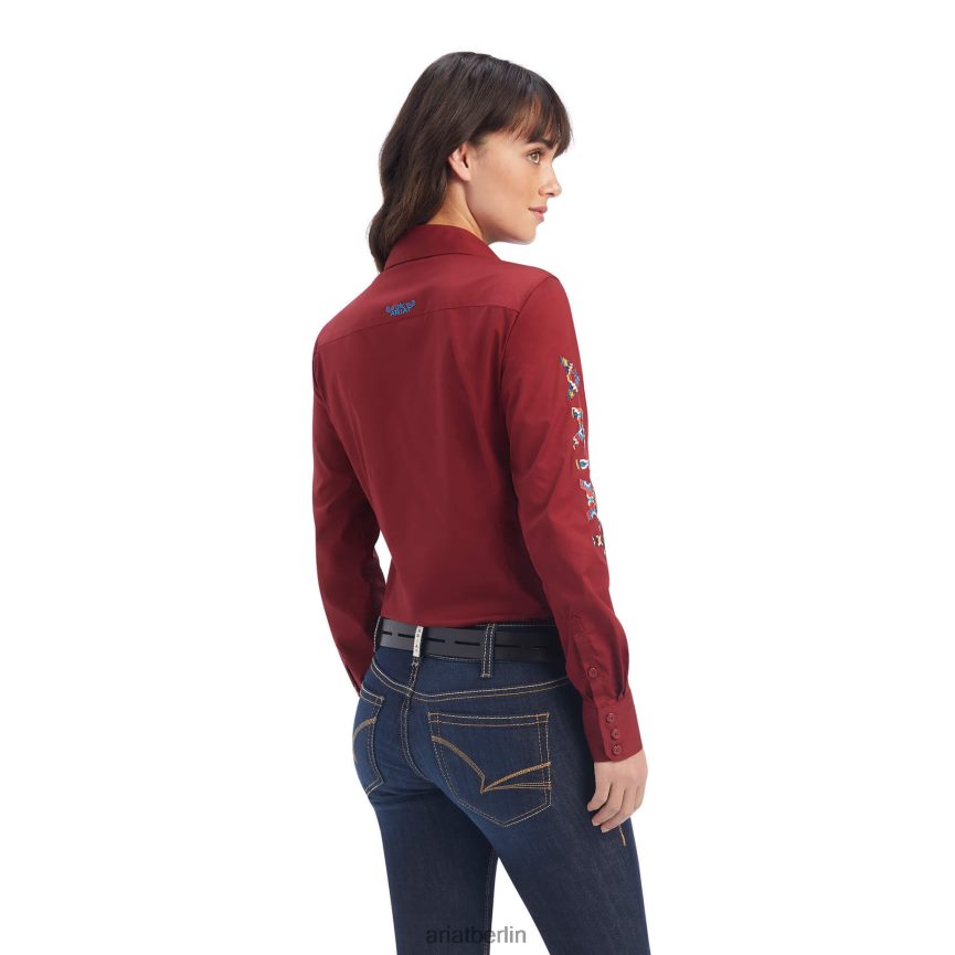 Ariat Team Kirby Stretch-Shirt Frauen P4JJPR2781 Rougerot Spitzen