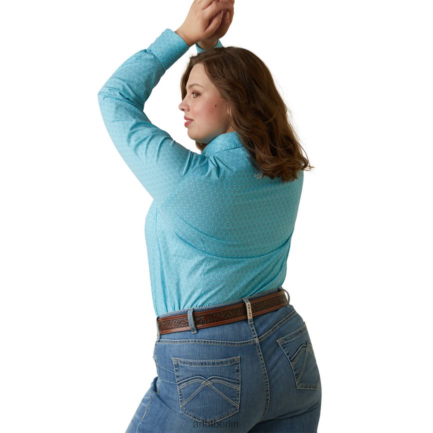 Ariat Team Kirby Stretch-Shirt Frauen P4JJPR2815 Caidan-Druck Spitzen