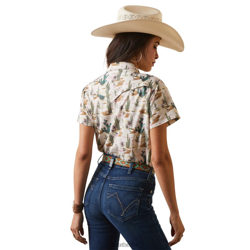 Ariat Western-Ventek-Shirt Frauen P4JJPR2764 Wüstenszenendruck Spitzen