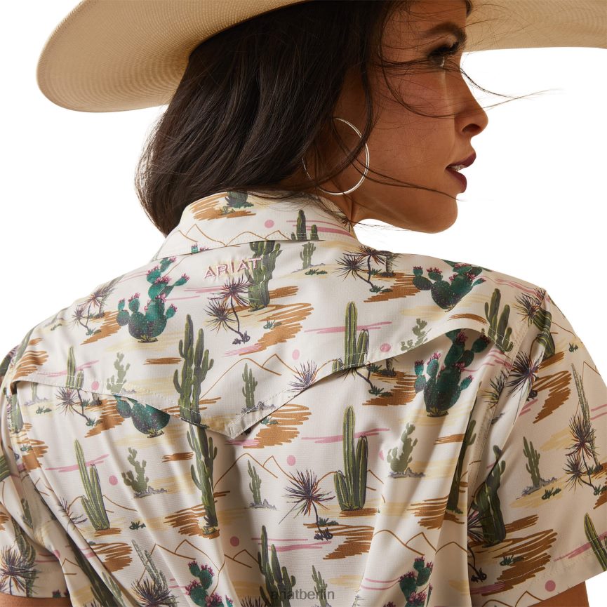 Ariat Western-Ventek-Shirt Frauen P4JJPR2764 Wüstenszenendruck Spitzen