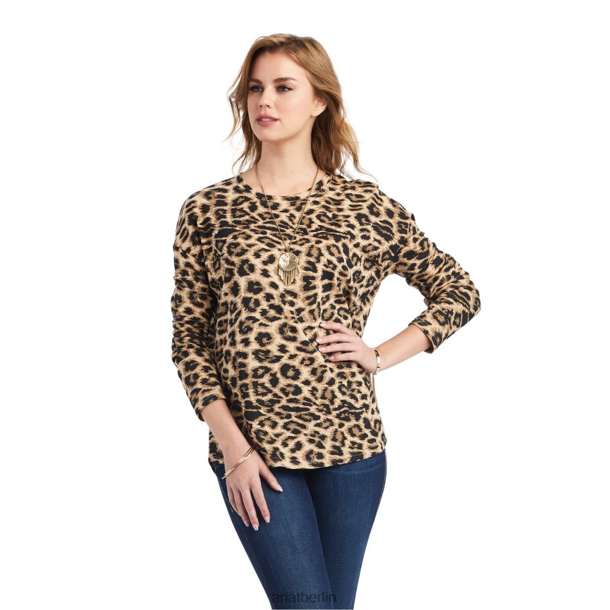 Ariat Wildleben-Shirt Frauen P4JJPR3081 Gepard Spitzen