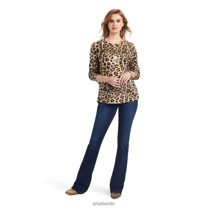 Ariat Wildleben-Shirt Frauen P4JJPR3081 Gepard Spitzen