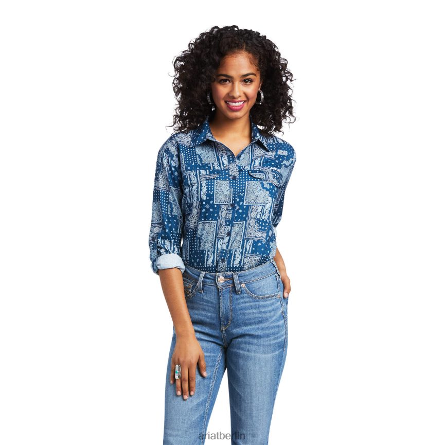 Ariat ausgehendes Venttek-Stretchhemd Frauen P4JJPR3063 Fliesen-Paisley Spitzen