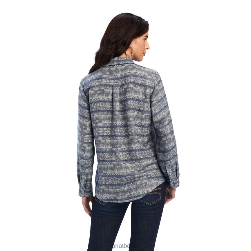 Ariat echtes Billie-Jeanshemd Frauen P4JJPR2984 Nightrider-Jacquard Spitzen