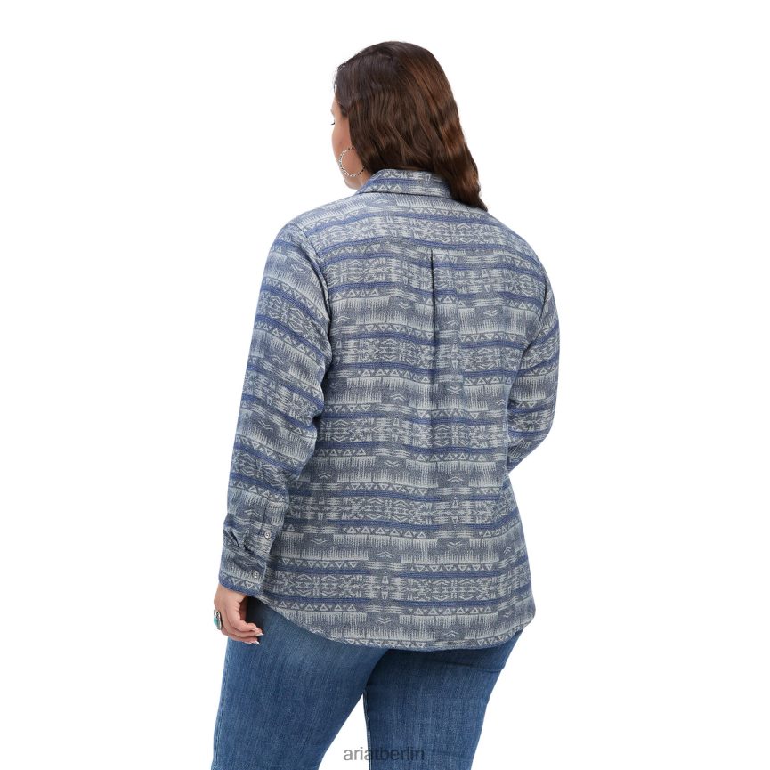 Ariat echtes Billie-Jeanshemd Frauen P4JJPR2984 Nightrider-Jacquard Spitzen