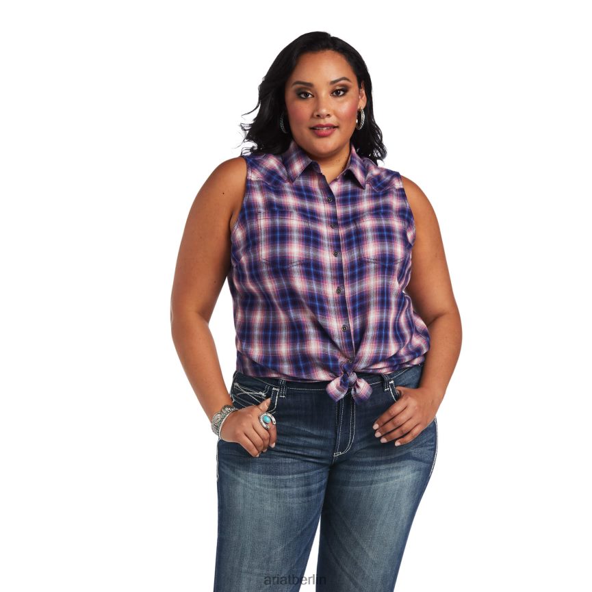 Ariat echtes Billie-Jeanshemd Frauen P4JJPR3128 Herzlandkaro Spitzen