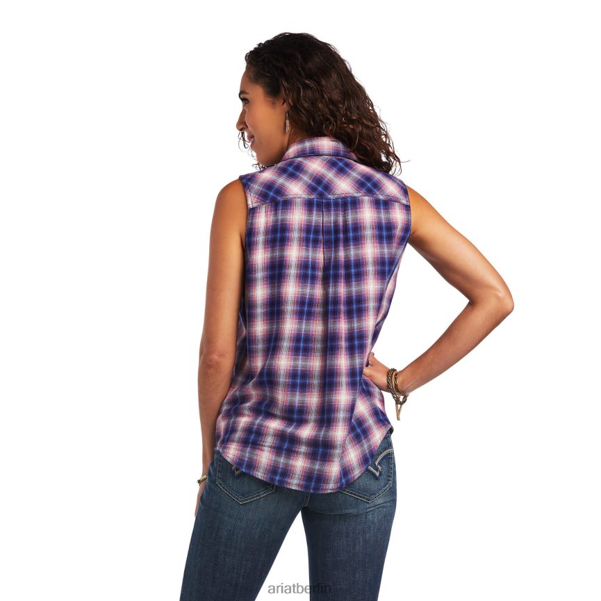 Ariat echtes Billie-Jeanshemd Frauen P4JJPR3128 Herzlandkaro Spitzen