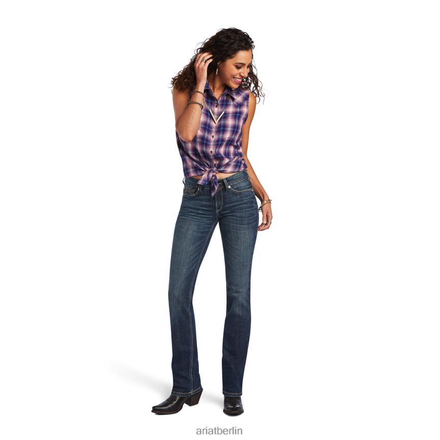 Ariat echtes Billie-Jeanshemd Frauen P4JJPR3128 Herzlandkaro Spitzen