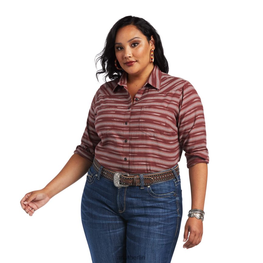 Ariat echtes Billie-Jeanshemd Frauen P4JJPR3198 Ikat-Jacquard Spitzen