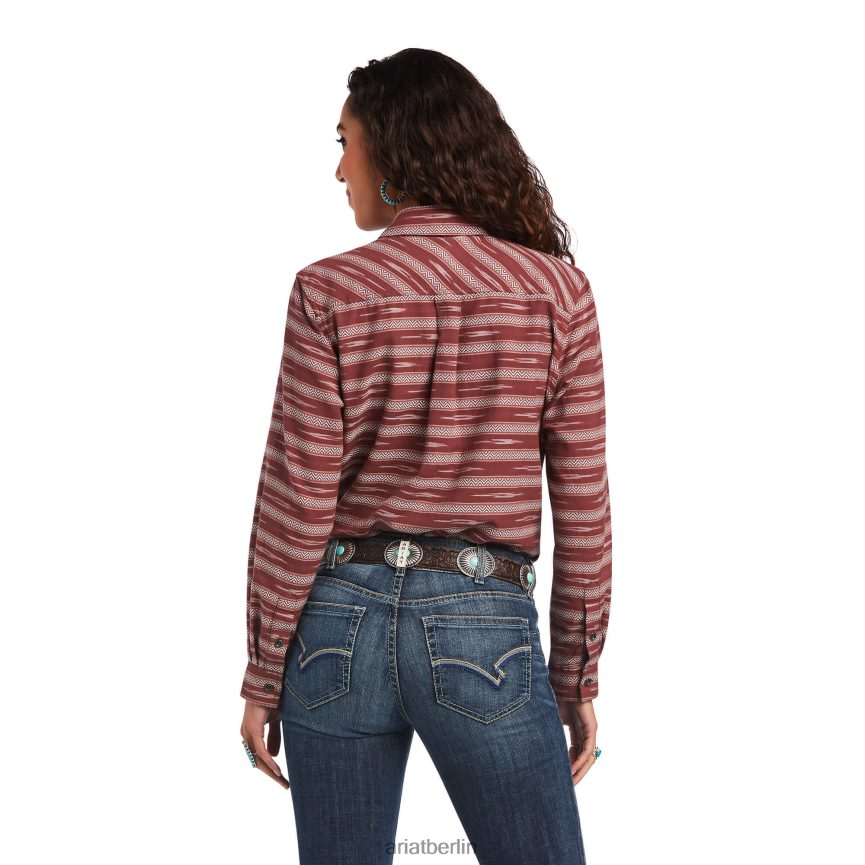 Ariat echtes Billie-Jeanshemd Frauen P4JJPR3198 Ikat-Jacquard Spitzen