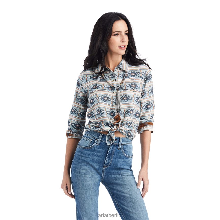 Ariat echtes Creekside-Shirt Frauen P4JJPR2981 Creekside-Jacquard Spitzen