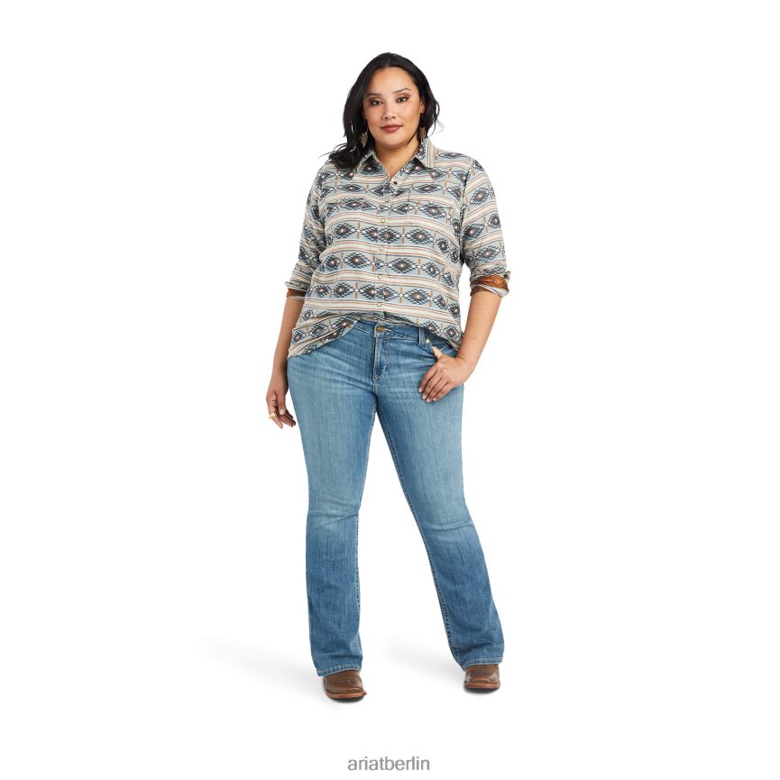 Ariat echtes Creekside-Shirt Frauen P4JJPR2981 Creekside-Jacquard Spitzen