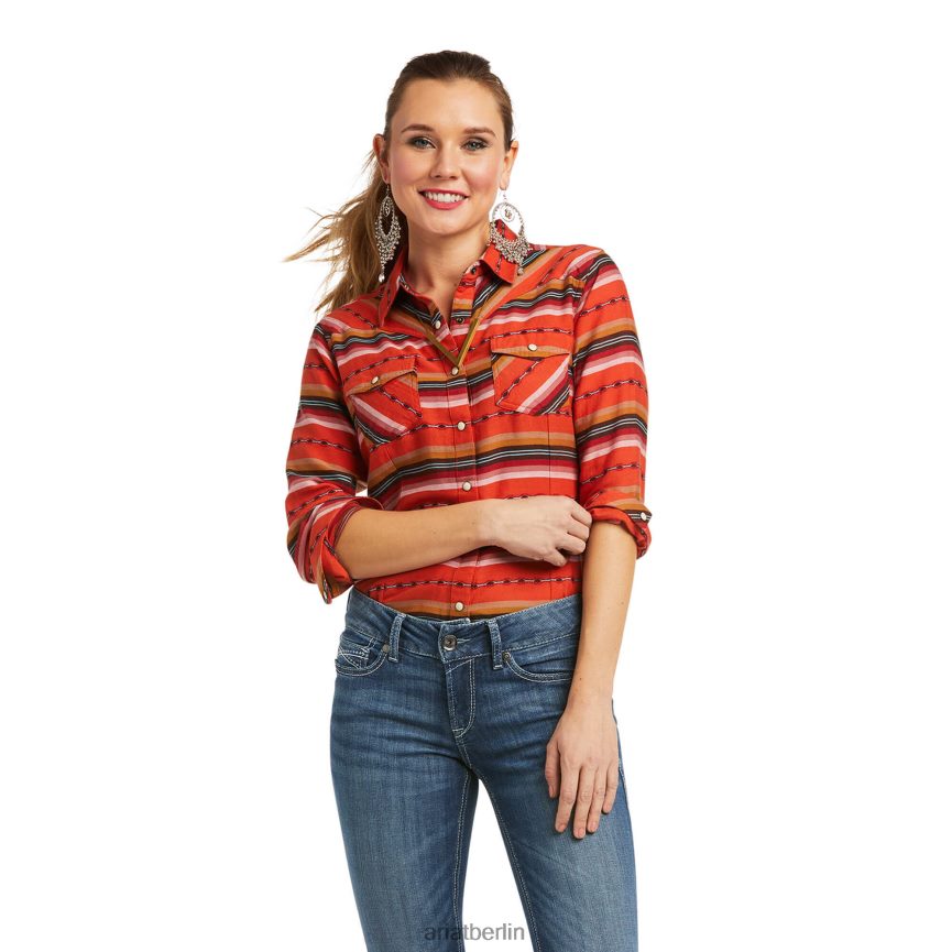 Ariat echtes Hemd Frauen P4JJPR3158 Oase Serape Spitzen
