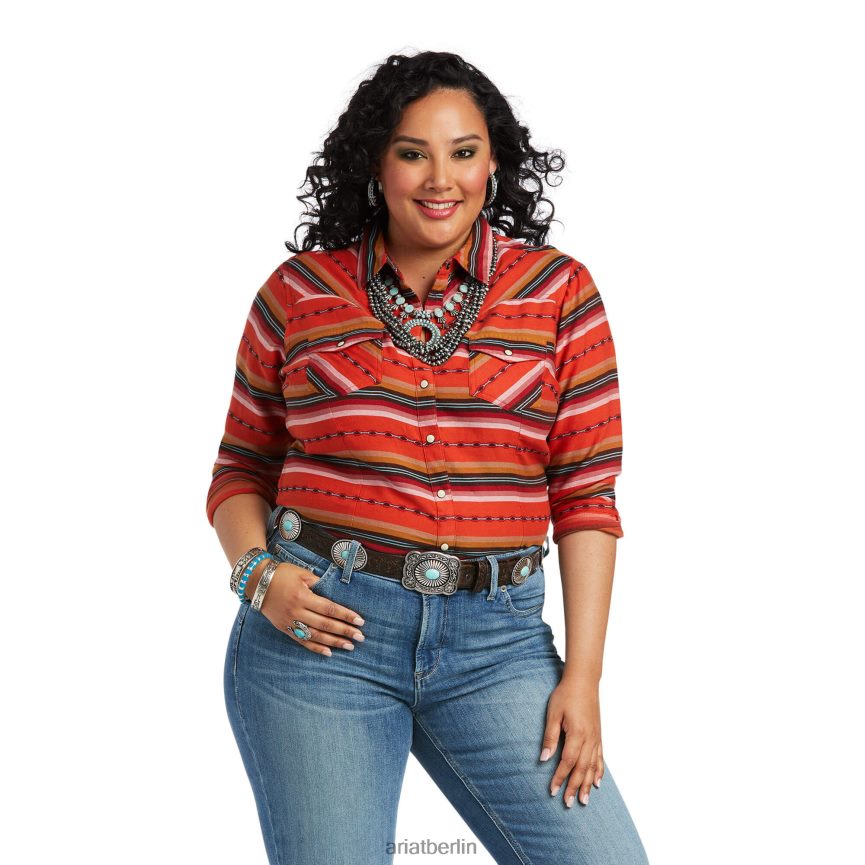 Ariat echtes Hemd Frauen P4JJPR3158 Oase Serape Spitzen