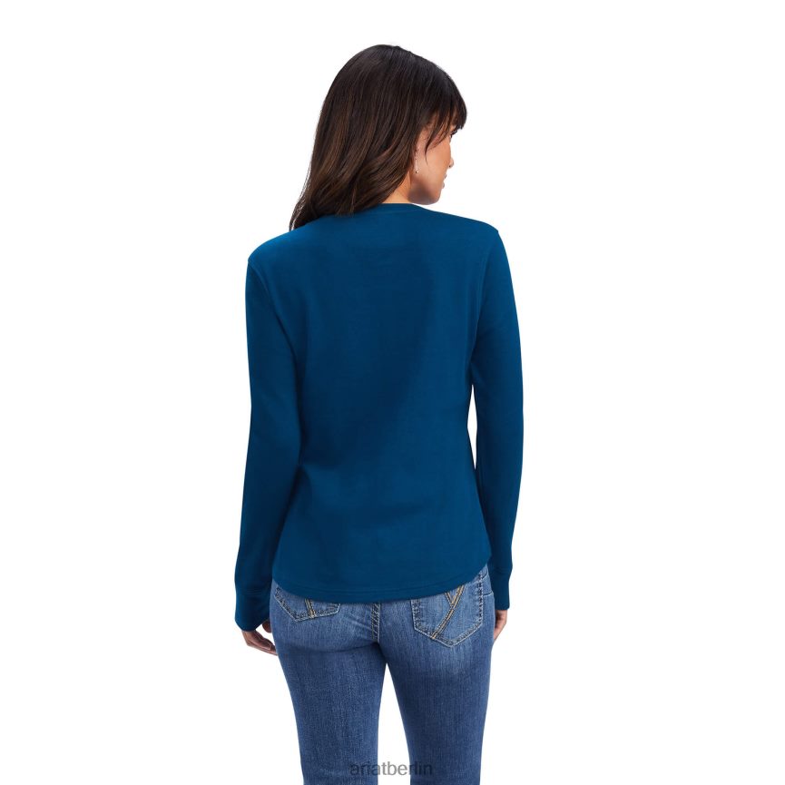 Ariat echtes Henley-Shirt Frauen P4JJPR2955 Hydra Spitzen