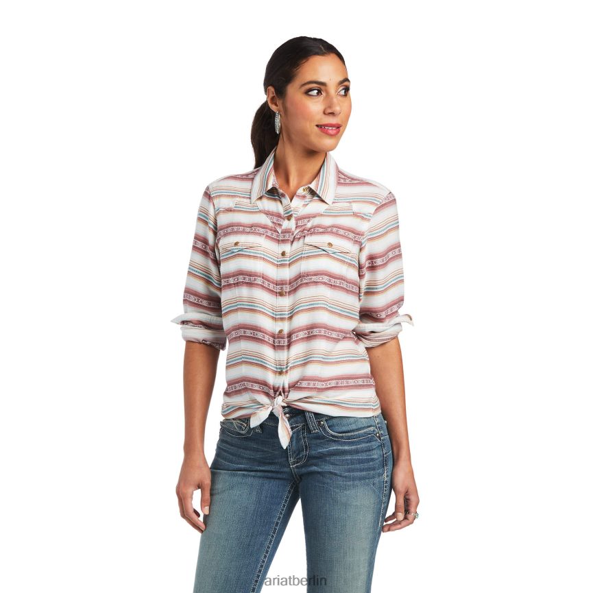 Ariat echtes Rosenholzhemd Frauen P4JJPR2948 Rosenholz-Jacquard Spitzen