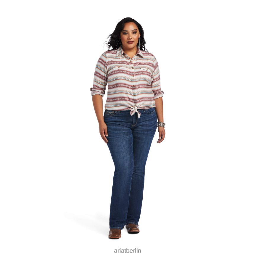 Ariat echtes Rosenholzhemd Frauen P4JJPR2948 Rosenholz-Jacquard Spitzen