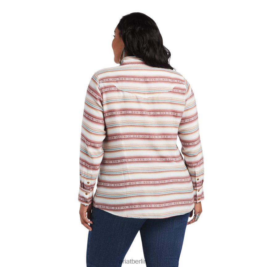 Ariat echtes Rosenholzhemd Frauen P4JJPR2948 Rosenholz-Jacquard Spitzen