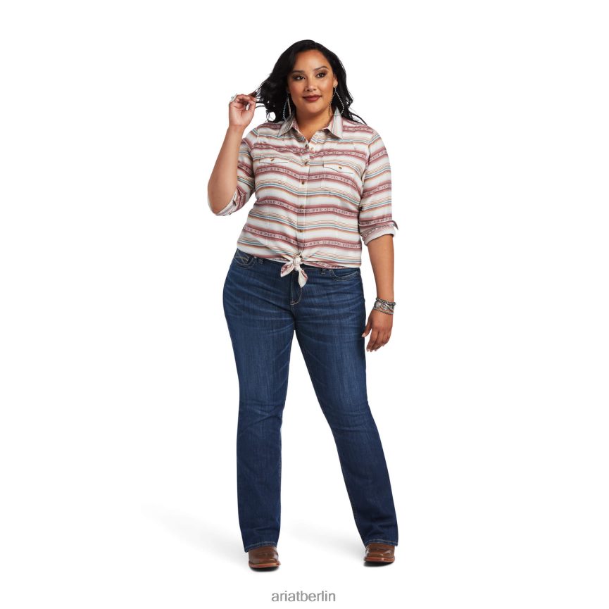 Ariat echtes Rosenholzhemd Frauen P4JJPR2948 Rosenholz-Jacquard Spitzen