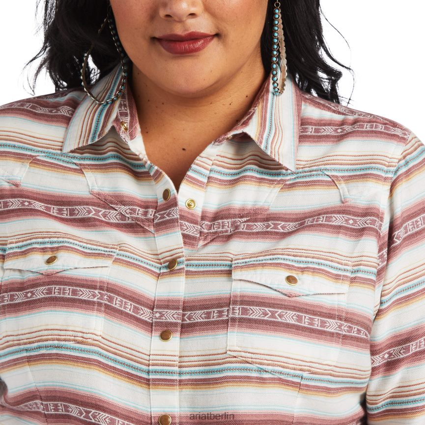 Ariat echtes Rosenholzhemd Frauen P4JJPR2948 Rosenholz-Jacquard Spitzen