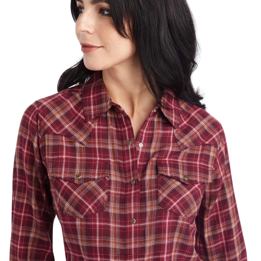 Ariat echtes Trailblaze-Shirt Frauen P4JJPR2845 bahnbrechendes Plaid Spitzen