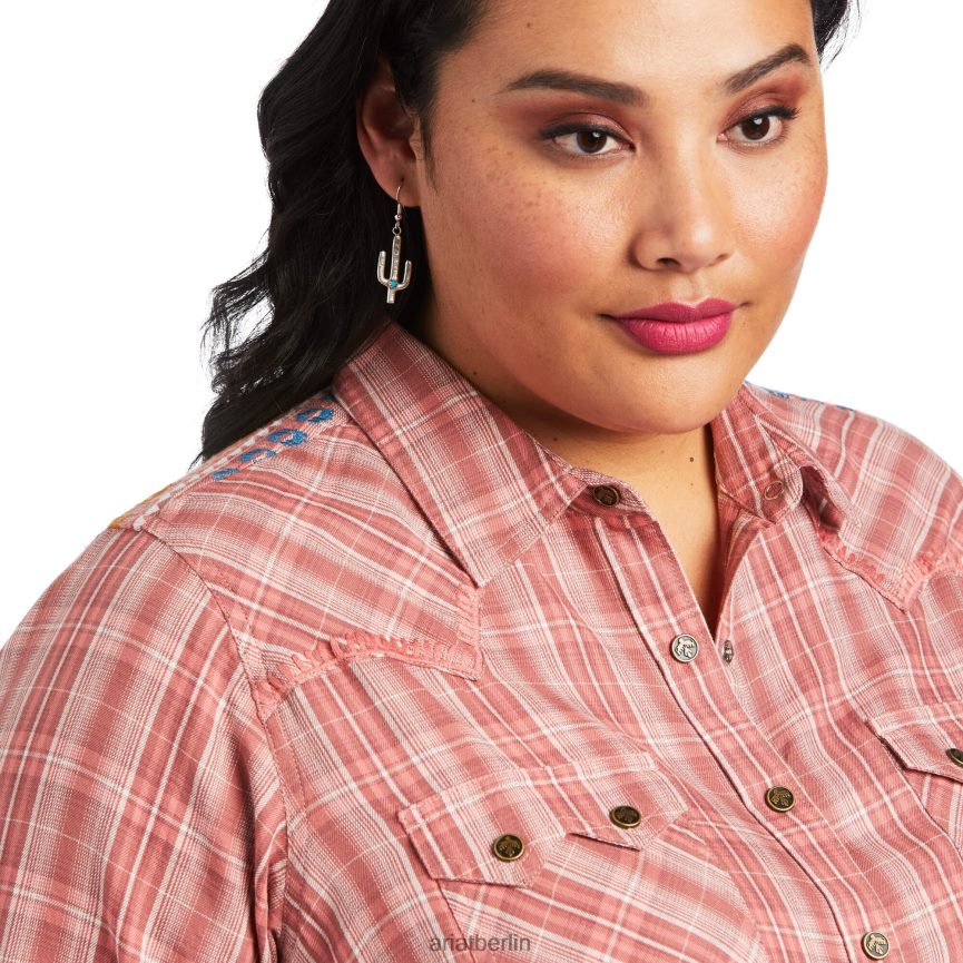 Ariat echtes antikes Thunderbird-Shirt Frauen P4JJPR3209 antikes Rubia-Plaid Spitzen