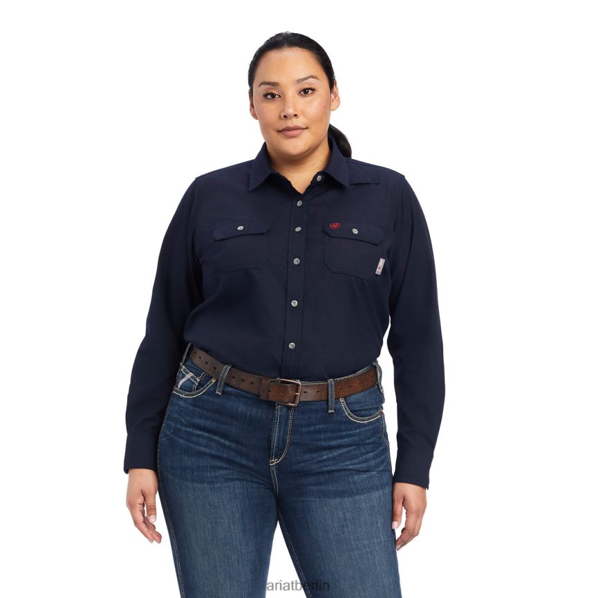 Ariat fr federleichtes Arbeitshemd Frauen P4JJPR3054 Marine Spitzen