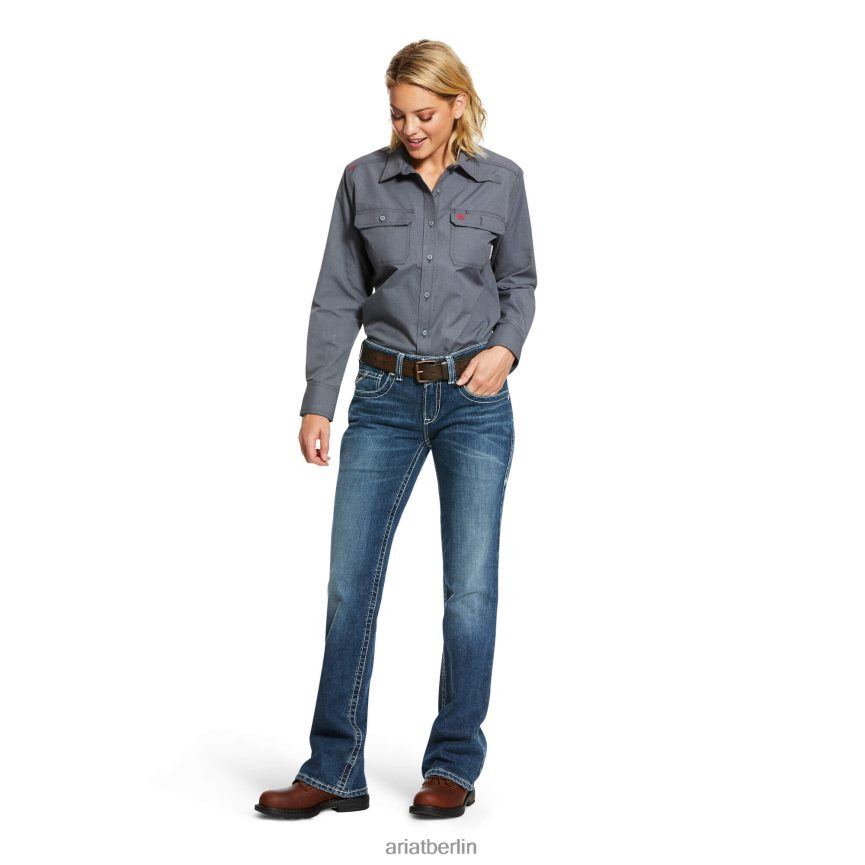 Ariat fr federleichtes Arbeitshemd Frauen P4JJPR3709 Rotguss Spitzen