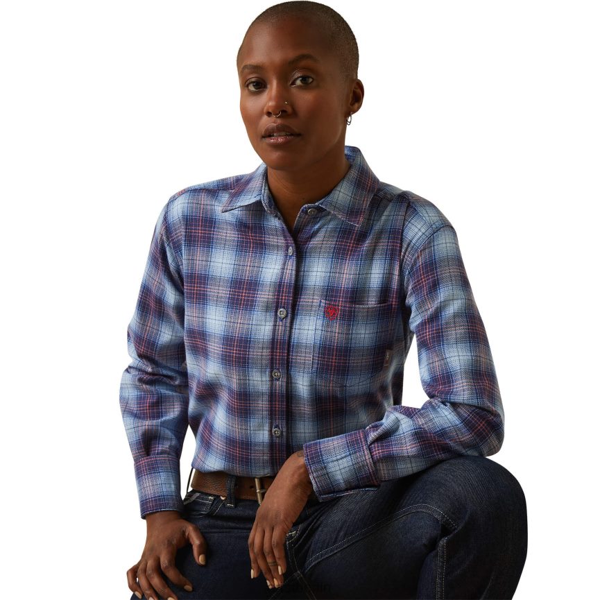 Ariat fr mcdowell Arbeitshemd Frauen P4JJPR3139 klarer Himmel kariert Spitzen