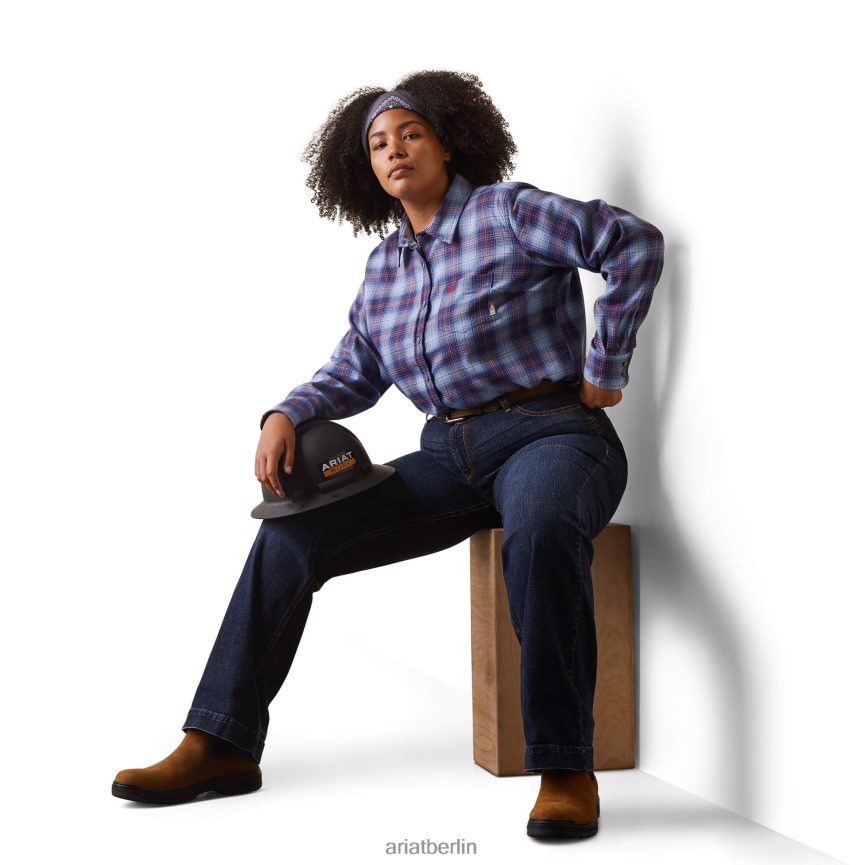 Ariat fr mcdowell Arbeitshemd Frauen P4JJPR3139 klarer Himmel kariert Spitzen