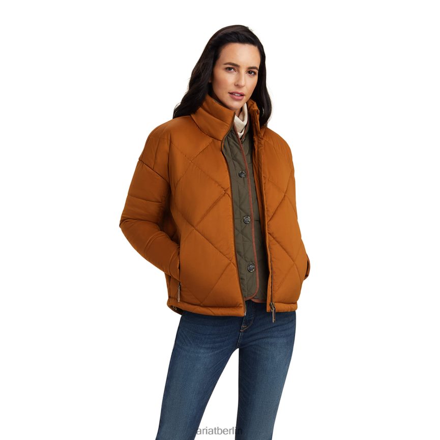 Ariat Adena isolierte Jacke Frauen P4JJPR3646 Kastanie Spitzen