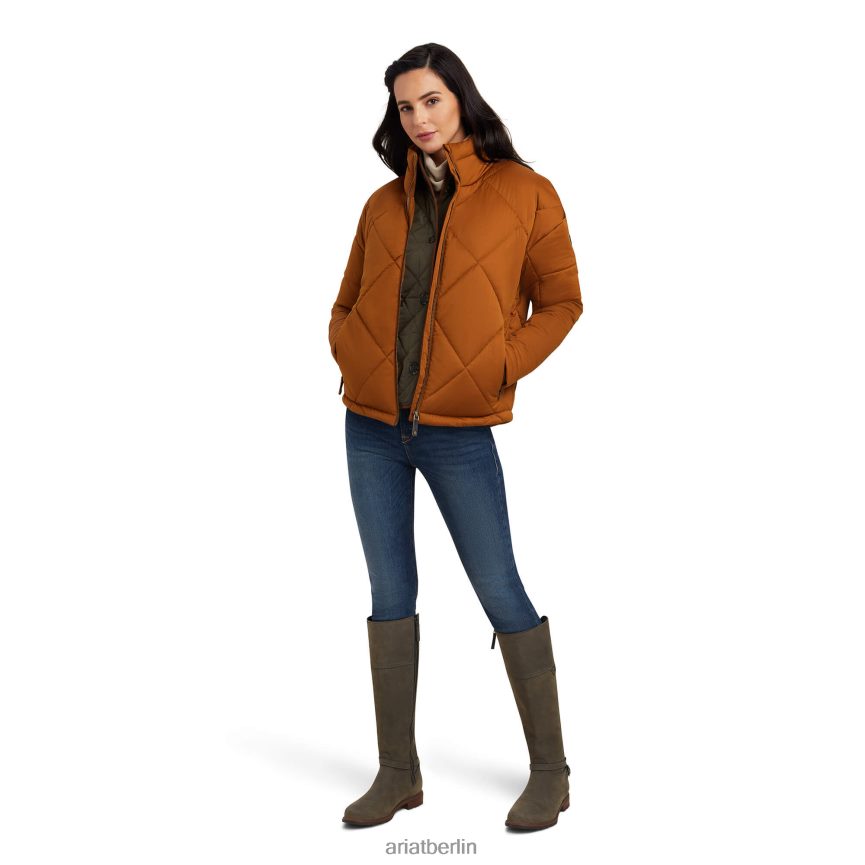 Ariat Adena isolierte Jacke Frauen P4JJPR3646 Kastanie Spitzen