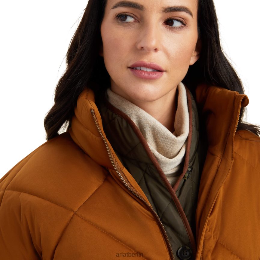 Ariat Adena isolierte Jacke Frauen P4JJPR3646 Kastanie Spitzen