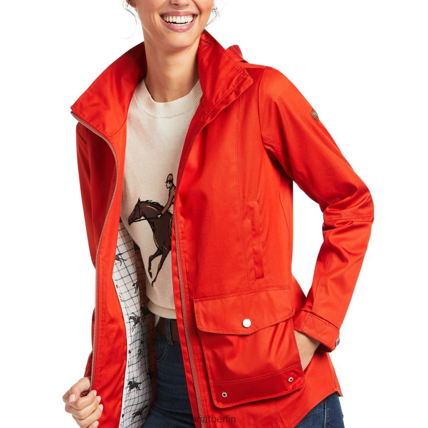 Ariat Frühlingsjacke Frauen P4JJPR3524 gebranntes Orange Spitzen