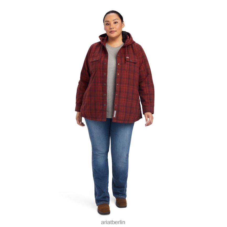 Ariat Hemdjacke aus Rebar-Flanell Frauen P4JJPR3425 Rosenholz Spitzen