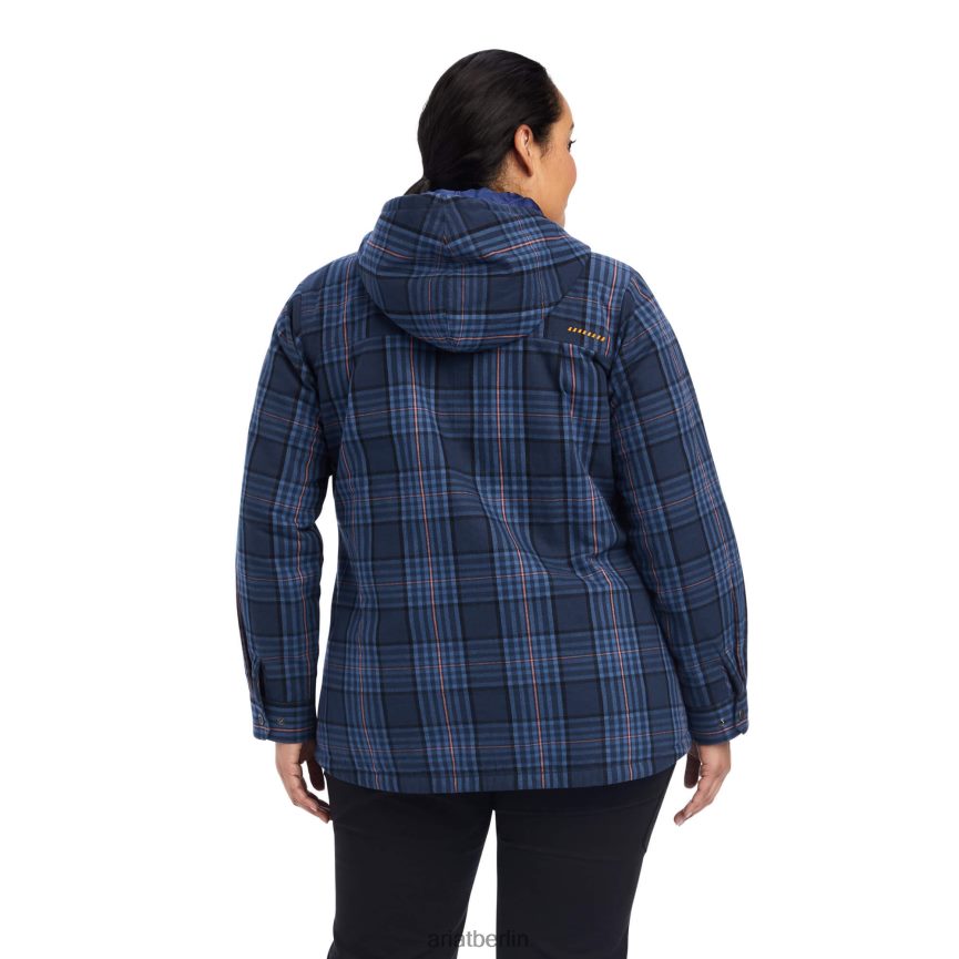 Ariat Hemdjacke aus Rebar-Flanell Frauen P4JJPR3426 Marine Spitzen