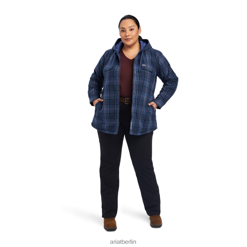 Ariat Hemdjacke aus Rebar-Flanell Frauen P4JJPR3426 Marine Spitzen