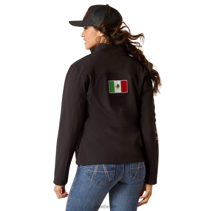 Ariat Klassische Team-Softshell-Mexico-Jacke Frauen P4JJPR3471 Schwarz Spitzen
