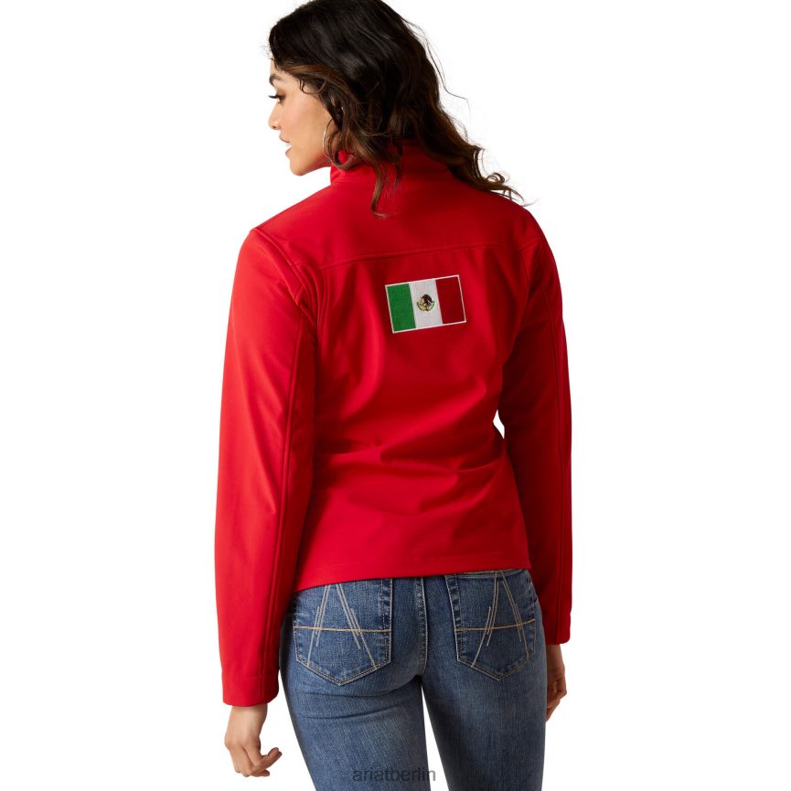 Ariat Klassische Team-Softshell-Mexico-Jacke Frauen P4JJPR3489 Rot Spitzen