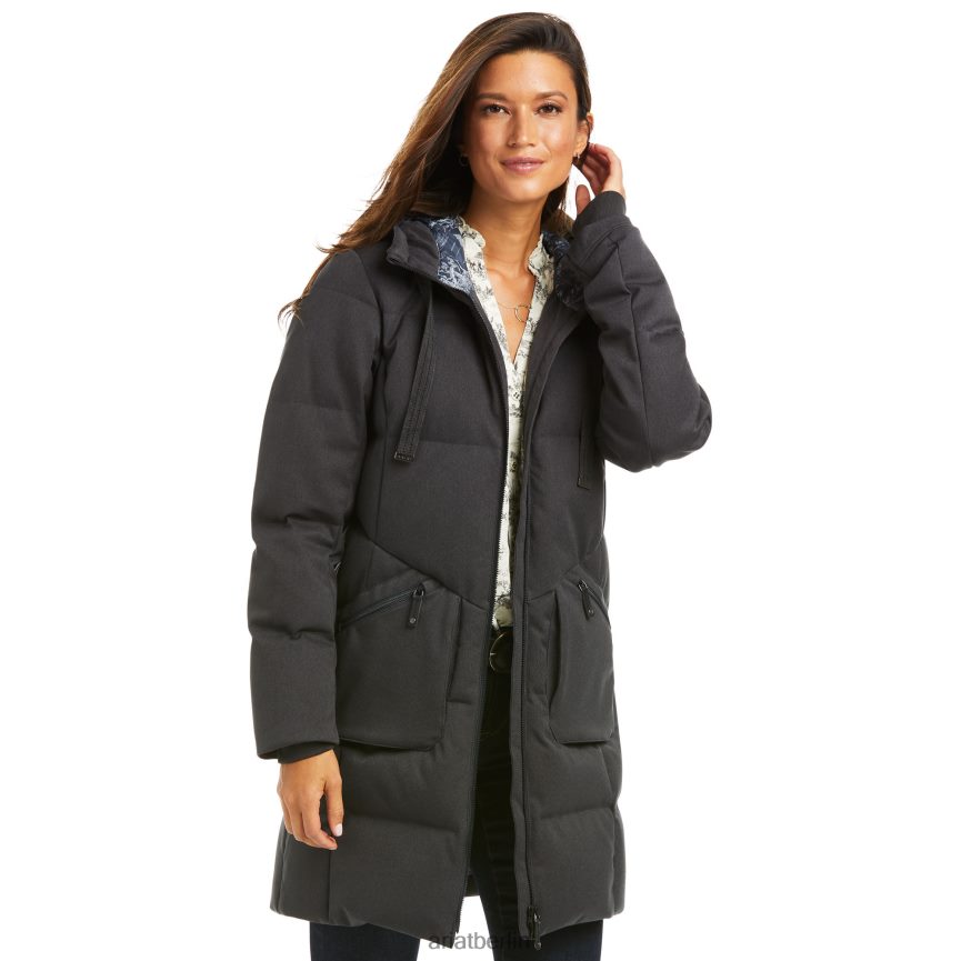 Ariat Menlo Daunenjacke Frauen P4JJPR3604 Holzkohle Spitzen