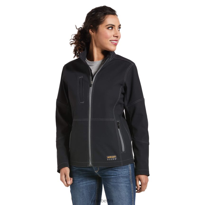 Ariat Rebar-Stretch-Canvas-Softshelljacke Frauen P4JJPR3587 Schwarz Spitzen