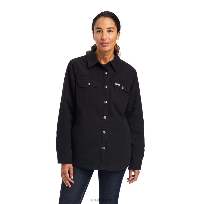 Ariat Rebar klassische Canvas-Hemdjacke Frauen P4JJPR3640 Schwarz Spitzen