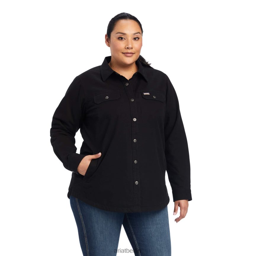 Ariat Rebar klassische Canvas-Hemdjacke Frauen P4JJPR3640 Schwarz Spitzen