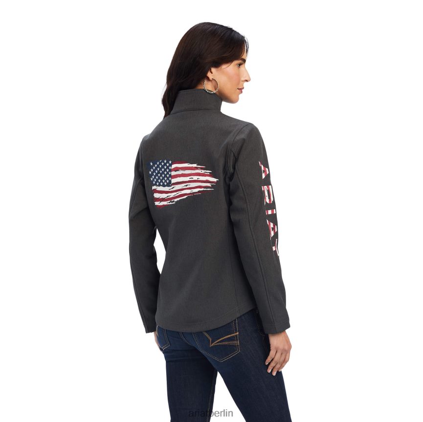 Ariat Team Patriot Softshelljacke Frauen P4JJPR3485 Heidekohle Spitzen