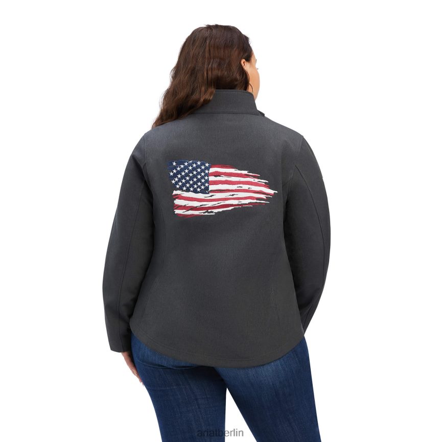 Ariat Team Patriot Softshelljacke Frauen P4JJPR3485 Heidekohle Spitzen