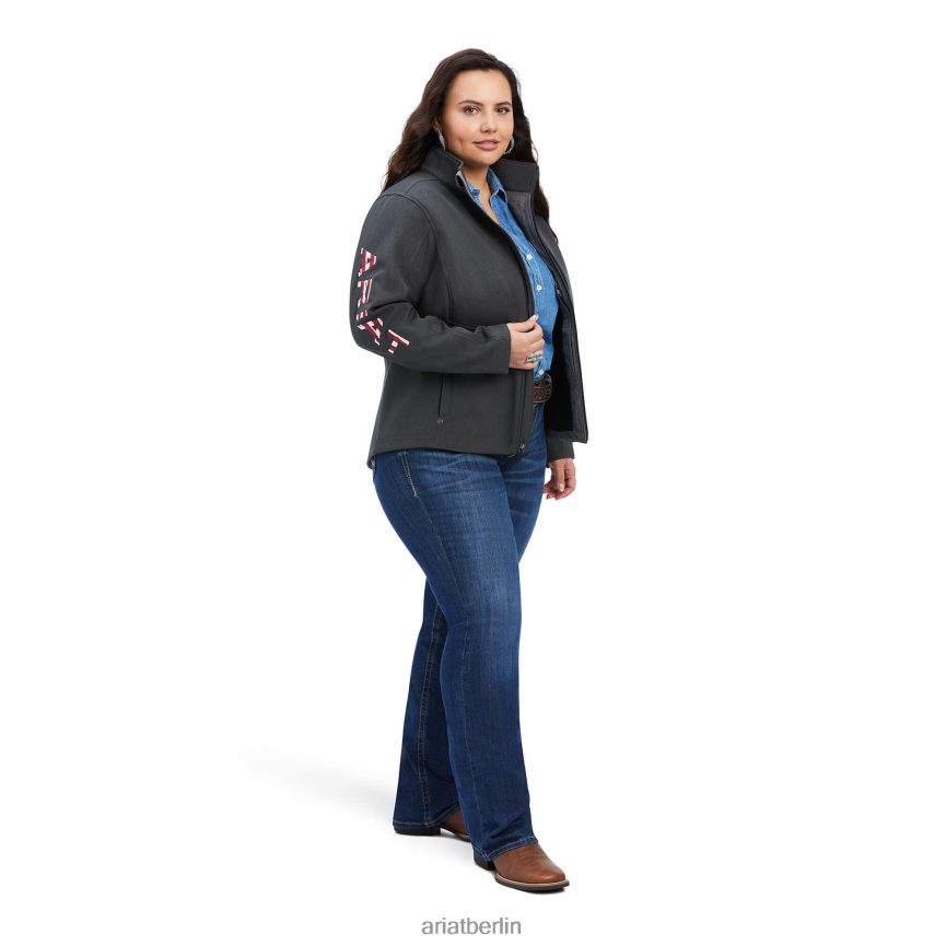 Ariat Team Patriot Softshelljacke Frauen P4JJPR3485 Heidekohle Spitzen