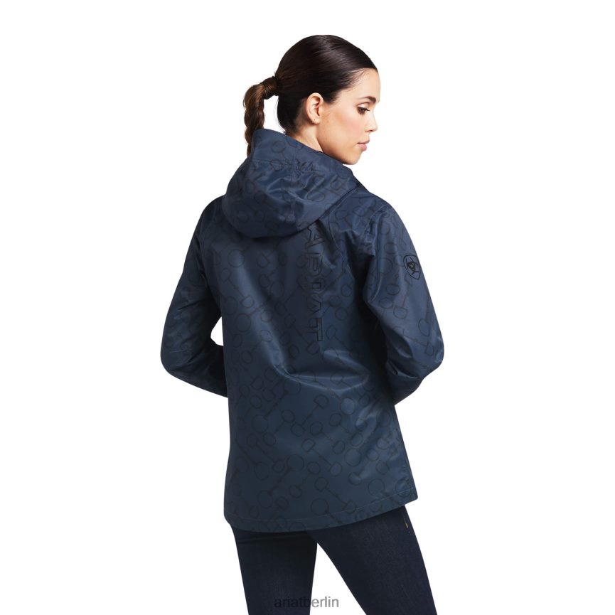 Ariat Wasserdichte Zuschauerjacke Frauen P4JJPR3582 Blauer Nacht-Bitdruck Spitzen