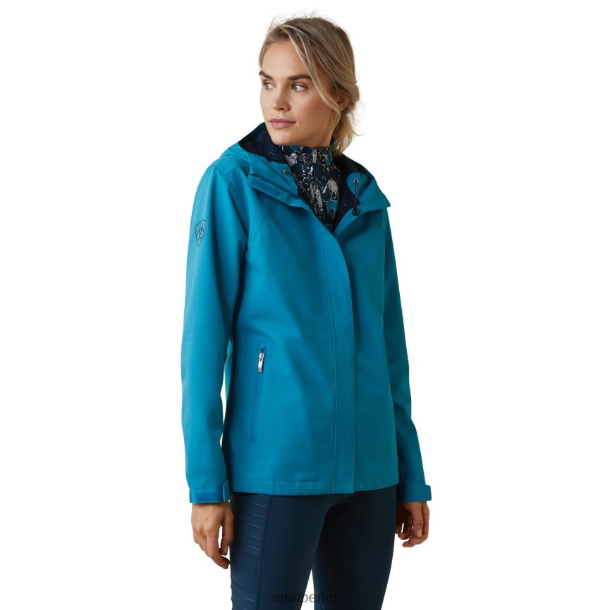 Ariat Wasserdichte Zuschauerjacke Frauen P4JJPR3624 Mosaikblau Spitzen