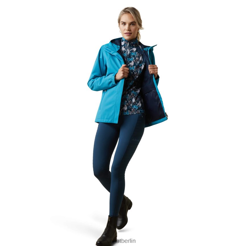 Ariat Wasserdichte Zuschauerjacke Frauen P4JJPR3624 Mosaikblau Spitzen